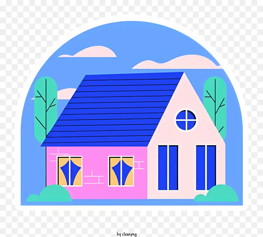House，Azul Do Windows PNG