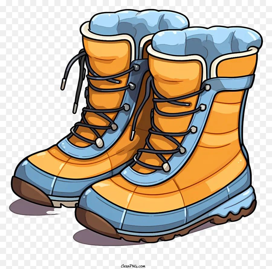 Botas De Inverno Dos Desenhos Animados，Botas Azuis PNG