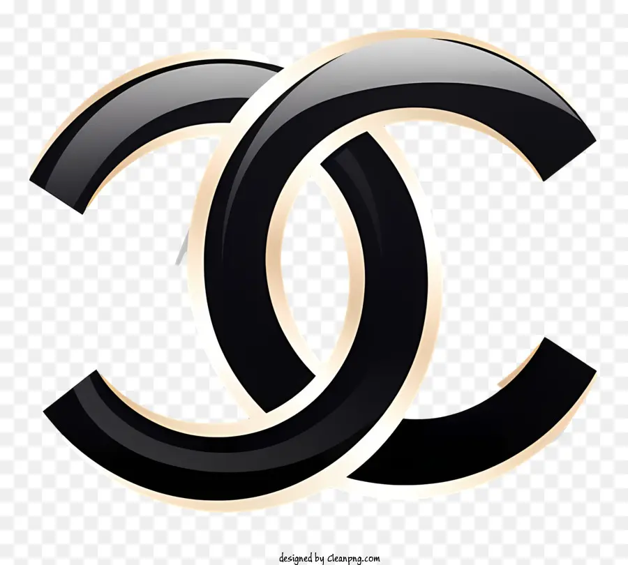 Chanel Logotipo，Preto E Dourado PNG