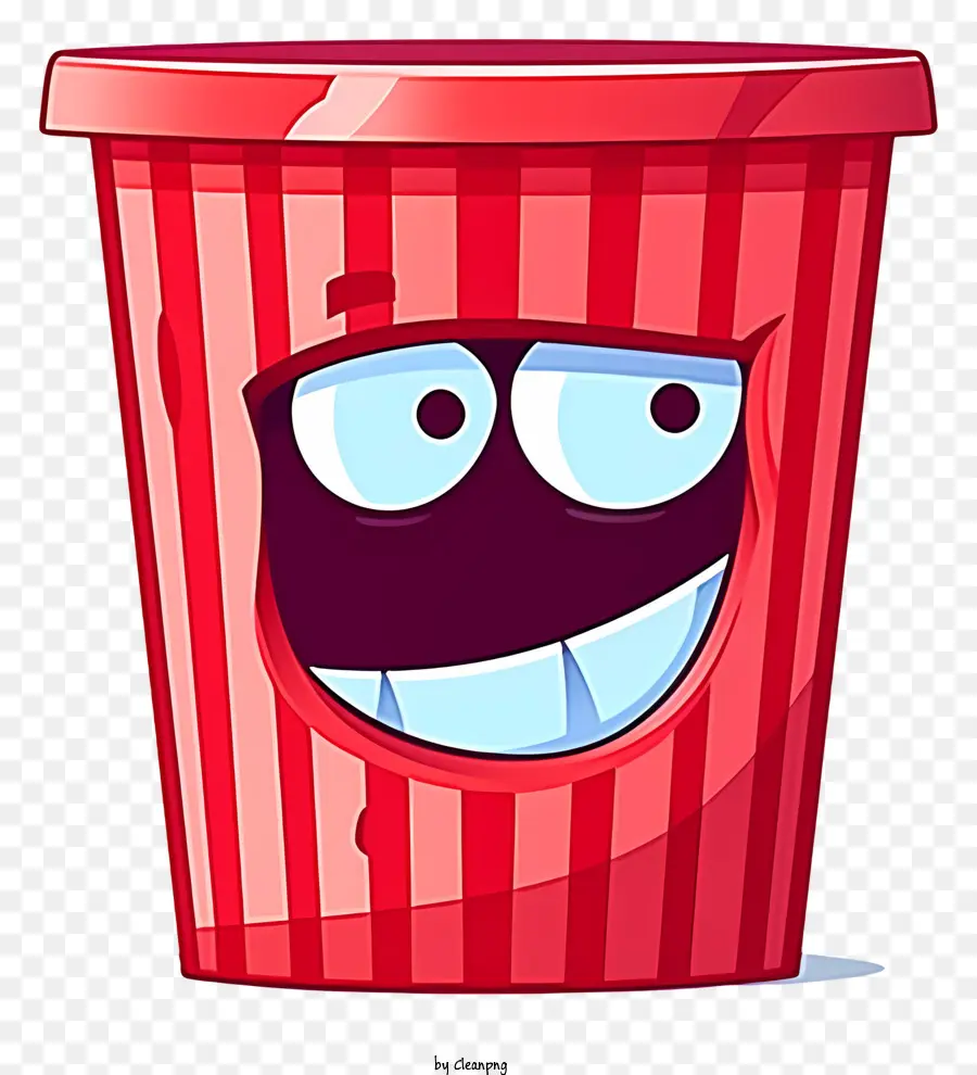 Cartoon Lata De Lixo，Copo De Papel Vermelho PNG