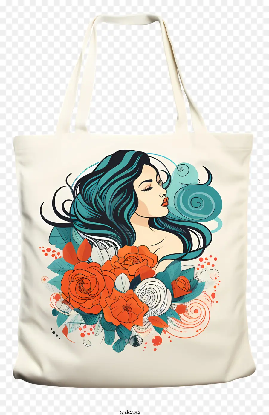 Saco De Tote，O Cabelo Azul PNG