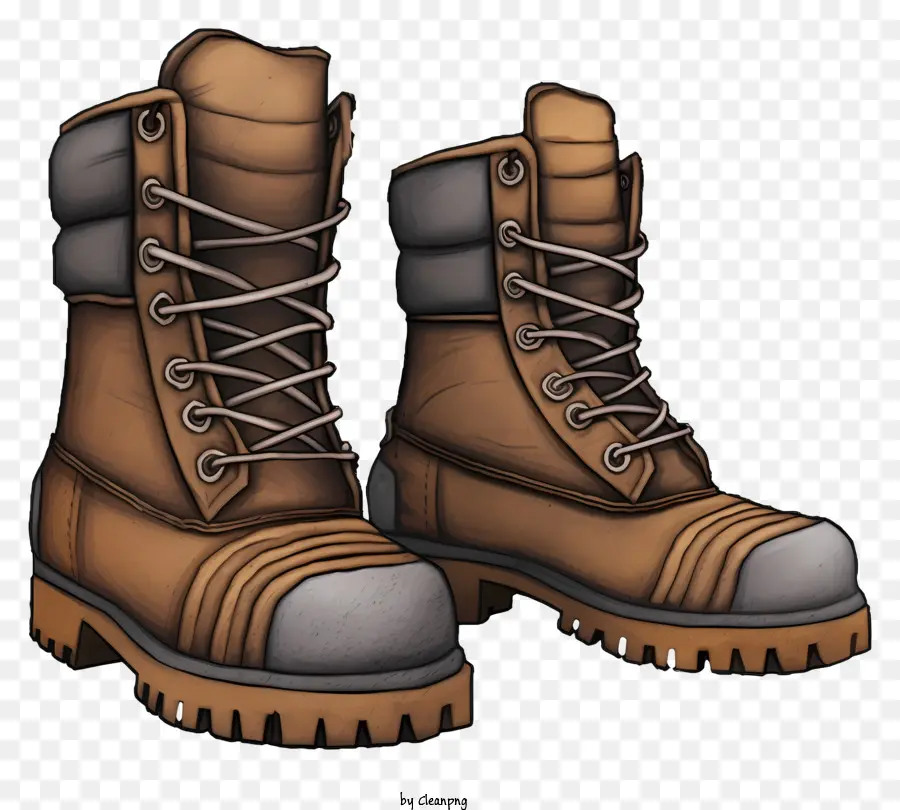 Botas De Inverno Realistas，Botas Marrom PNG