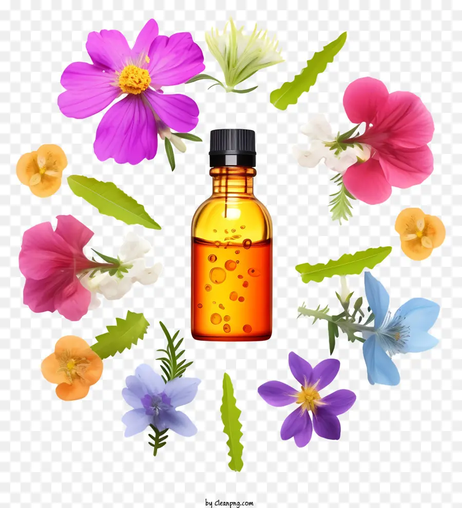 Terapia De Essências De Flores，óleo Essencial PNG