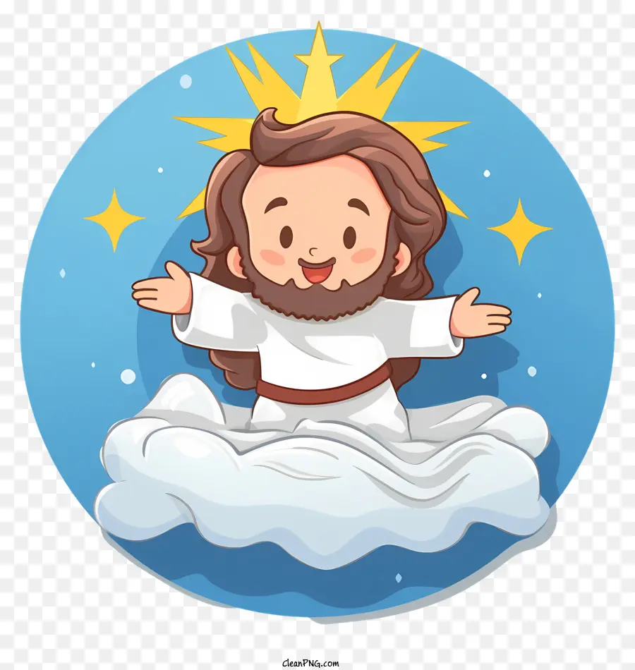 Jesus Liso Bebê，Desenho Animado De Jesus PNG