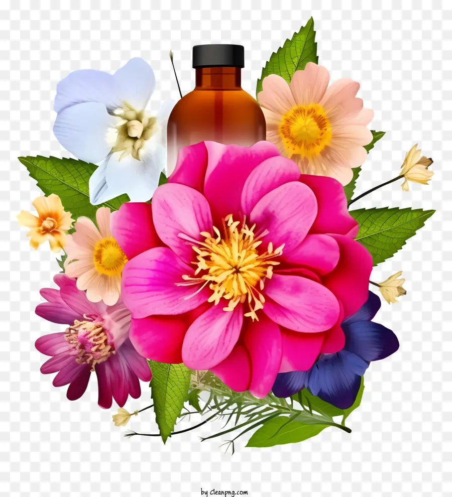 Terapia Realista Com Essências Florais，Flores Coloridas PNG