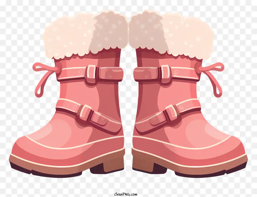 Botas De Inverno，Botas Rosa PNG