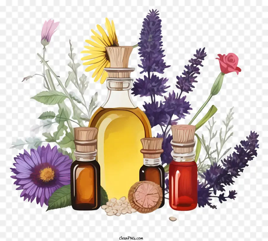 Remédios Florais De Bach，óleos Essenciais PNG