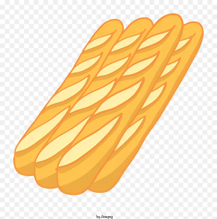 Cartoon，Baguette Breads Sticks PNG