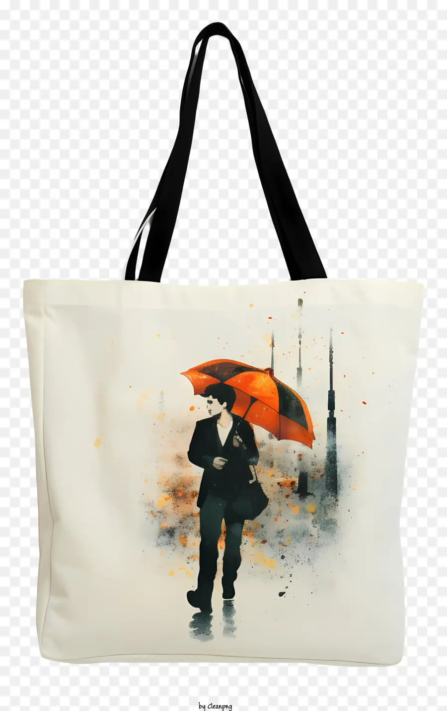 Saco De Tote，Homem Com Guarda Chuva PNG