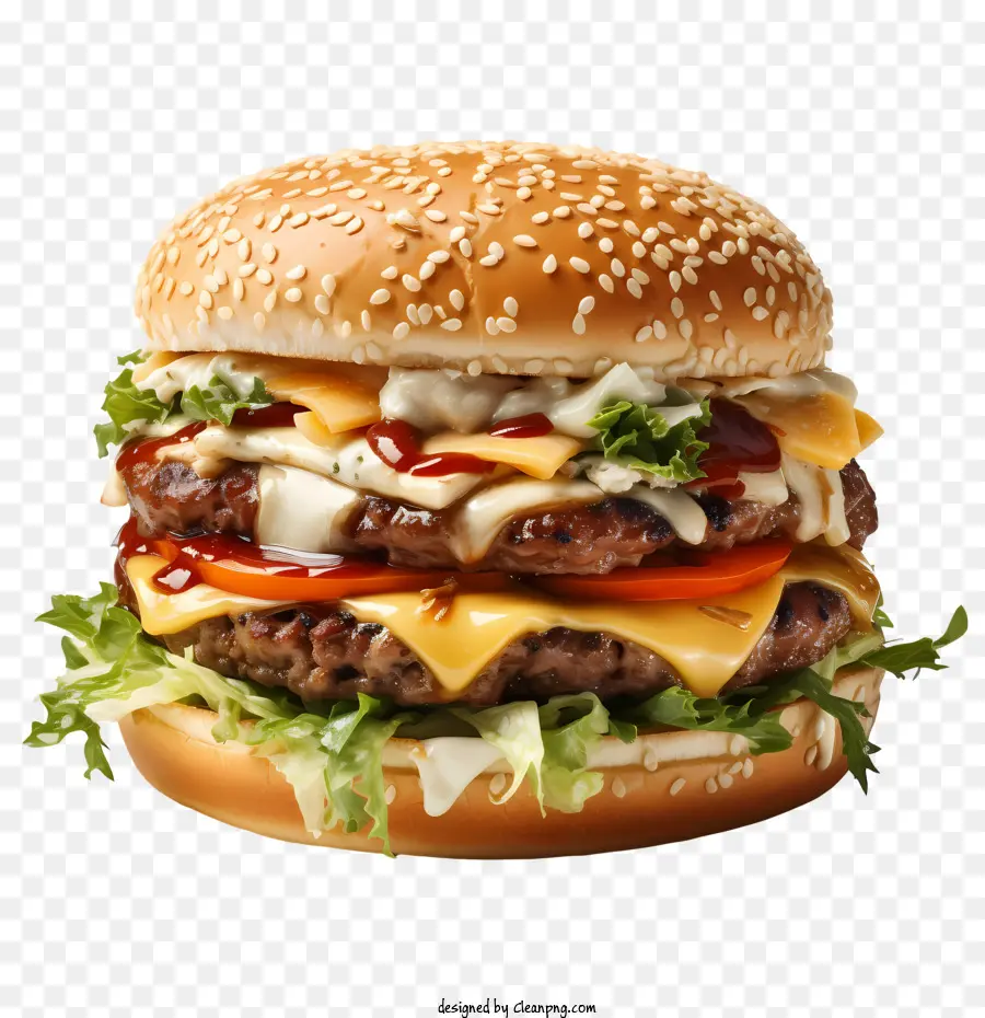 American Burger，Hamburger PNG