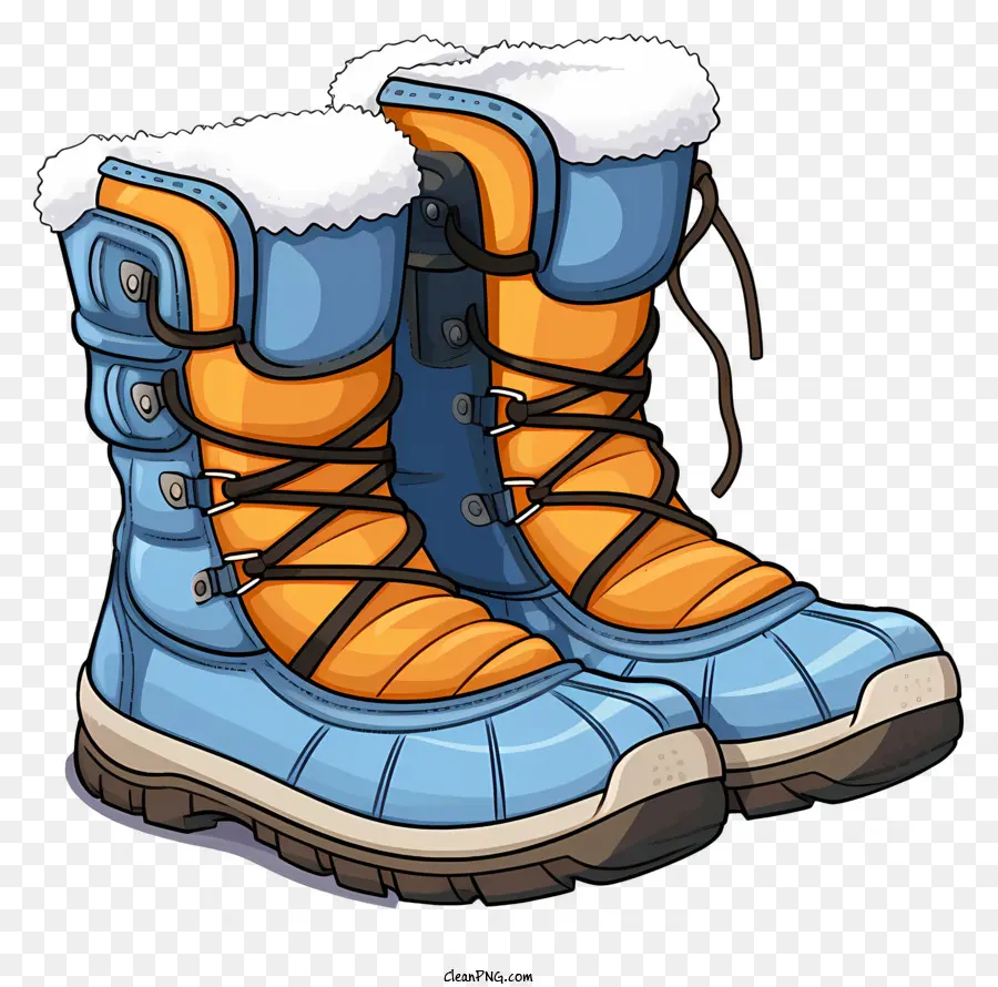 Botas De Inverno Dos Desenhos Animados，Botas Azuis PNG