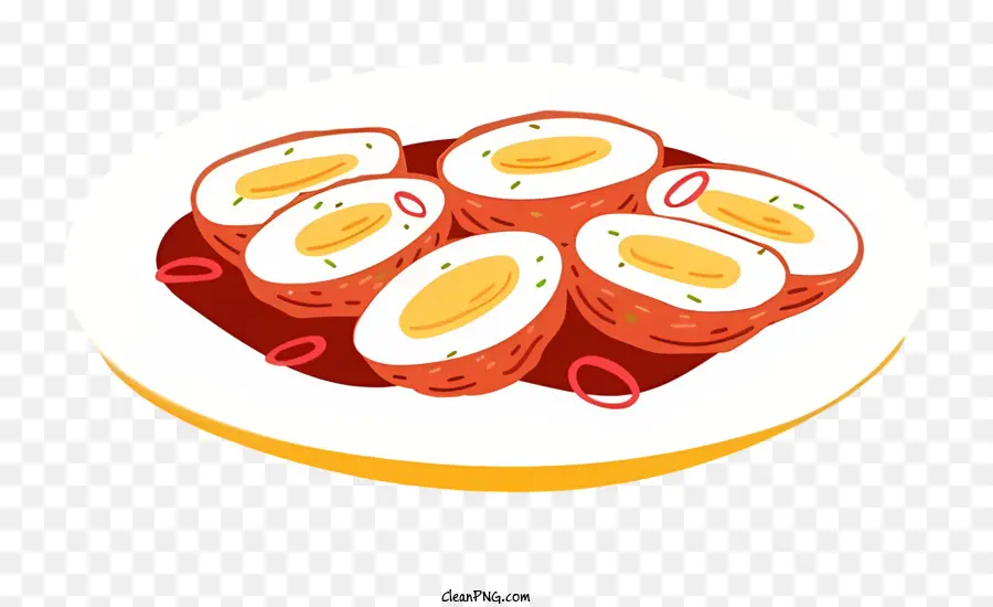 Comida Tailandesa，Ovos Apimentados PNG