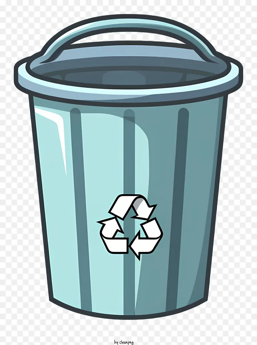 ícone De Vetor De Lixo，Azul Lata De Lixo PNG