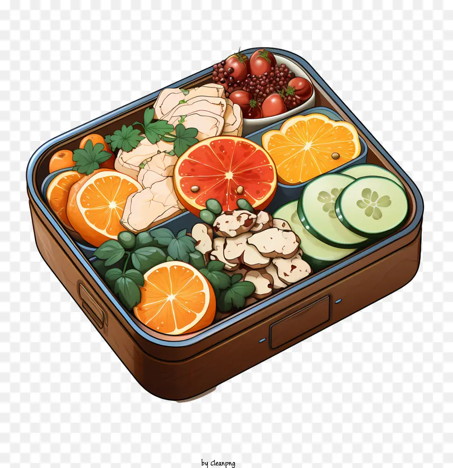 Caixa De Bento，Laranjas Fatiadas PNG