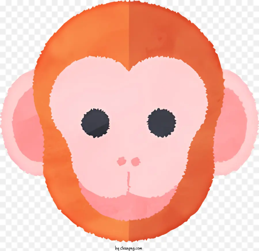 Rosto De Macaco，Fundo Rosa PNG