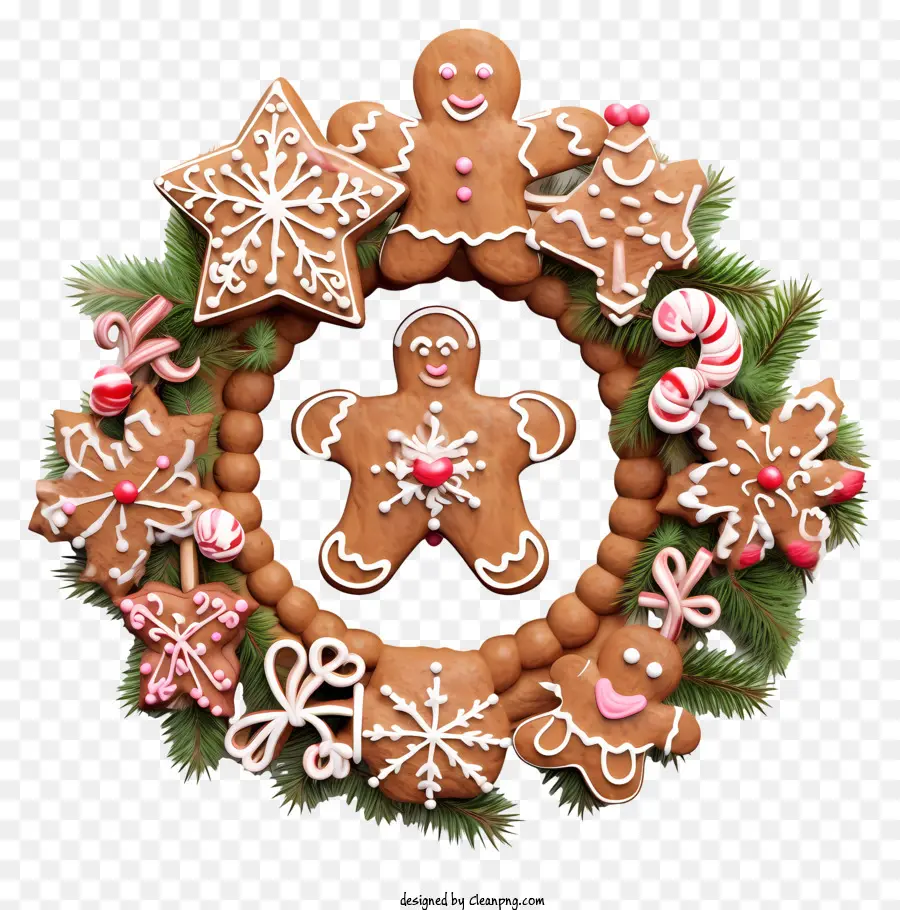Gingerbread Cookies，A Grinalda PNG