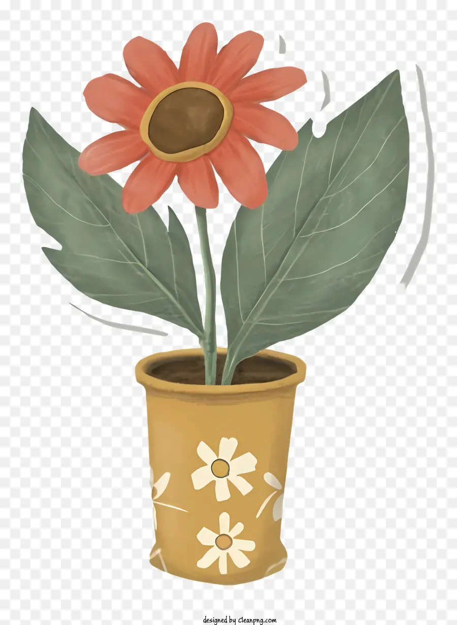 Cartoon，Vaso De Flores PNG