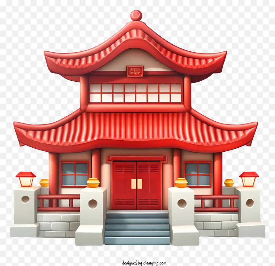 Ano Novo Chinês，Pagode Vermelho PNG