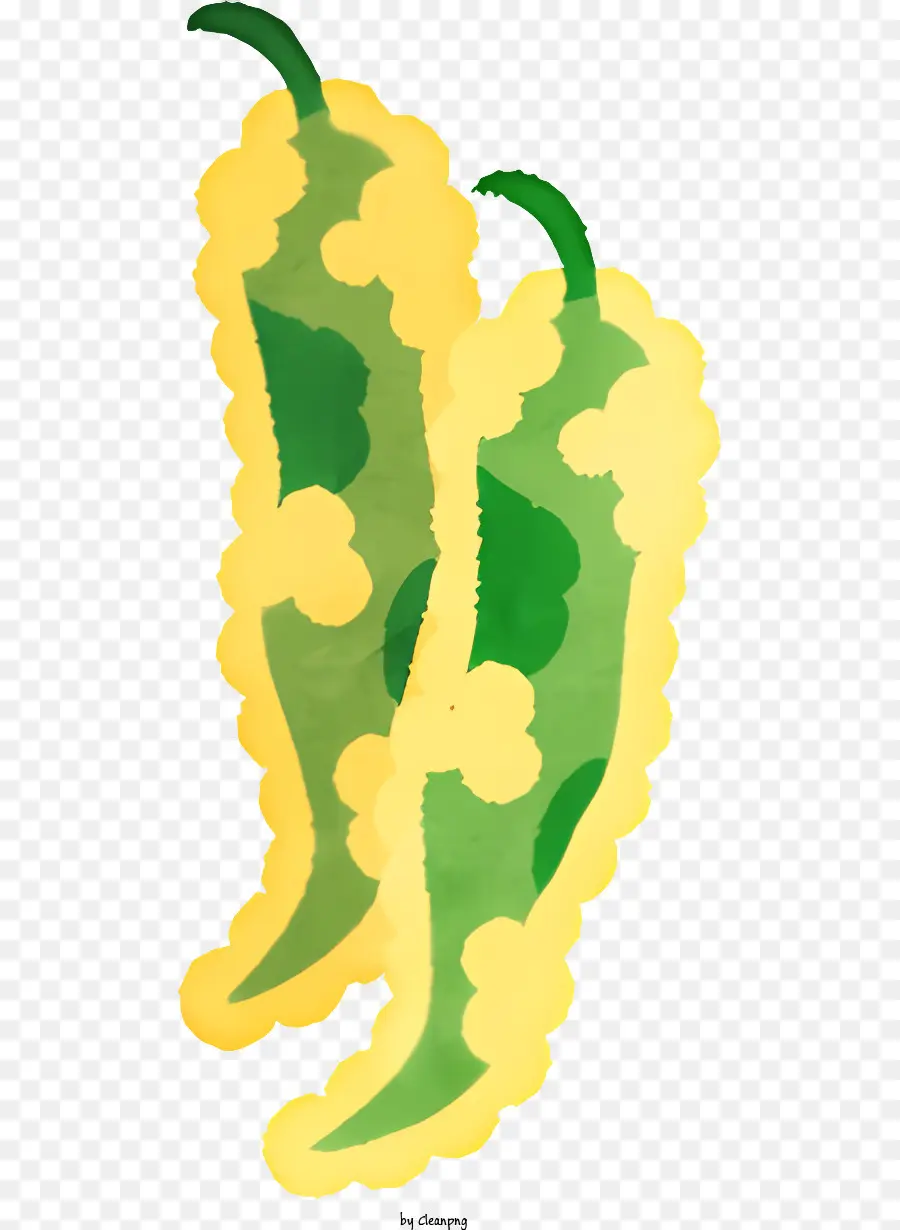 Pintura Em Aquarela，Pimentos Verdes PNG