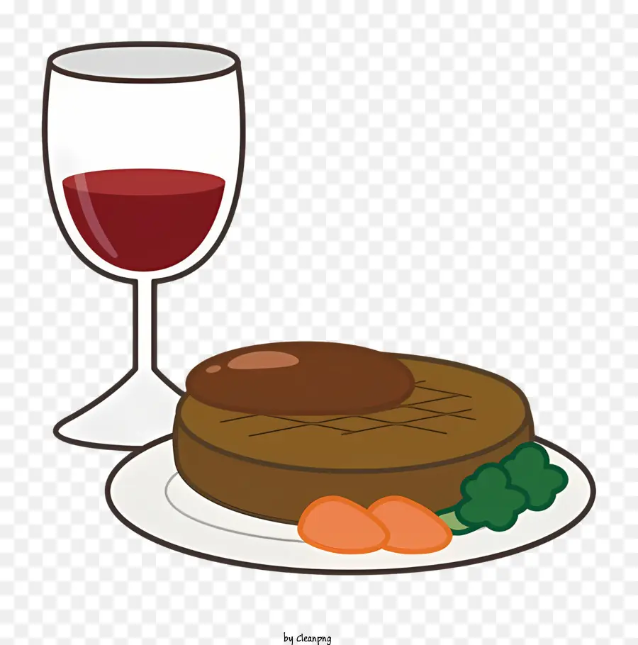 Desenho Animado，Bife E Vinho PNG