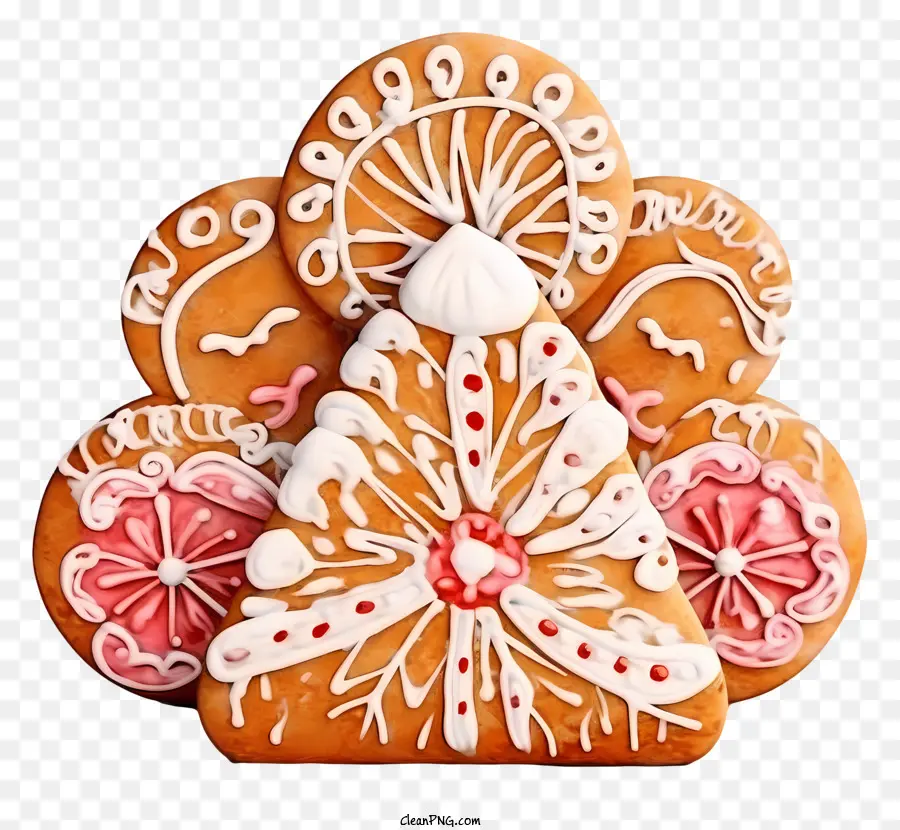 Decoração Retrô Moderna De Pão De Gengibre，Biscoitos Decorados PNG