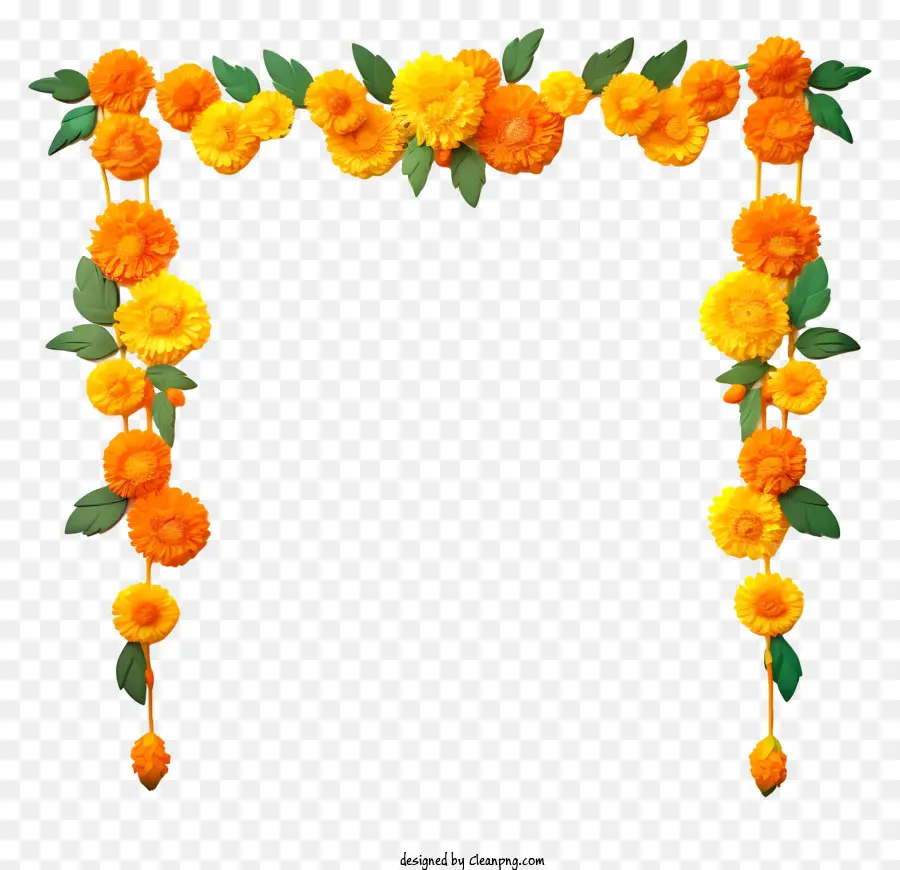 Decoração De Toran Marigold，Flor Do Arco PNG