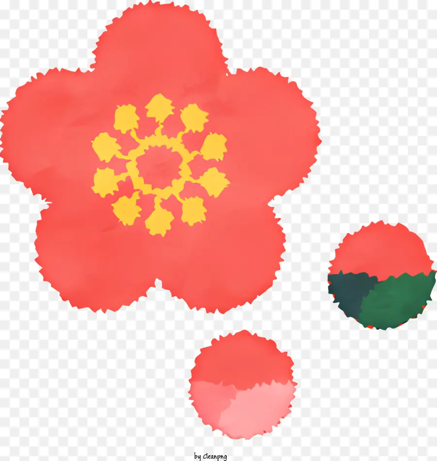 Aquarela Flor，Cores Brilhantes PNG