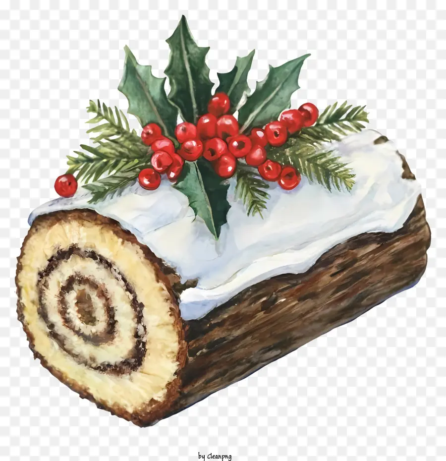 Desenho Animado，Bolo De Tronco De Yule PNG