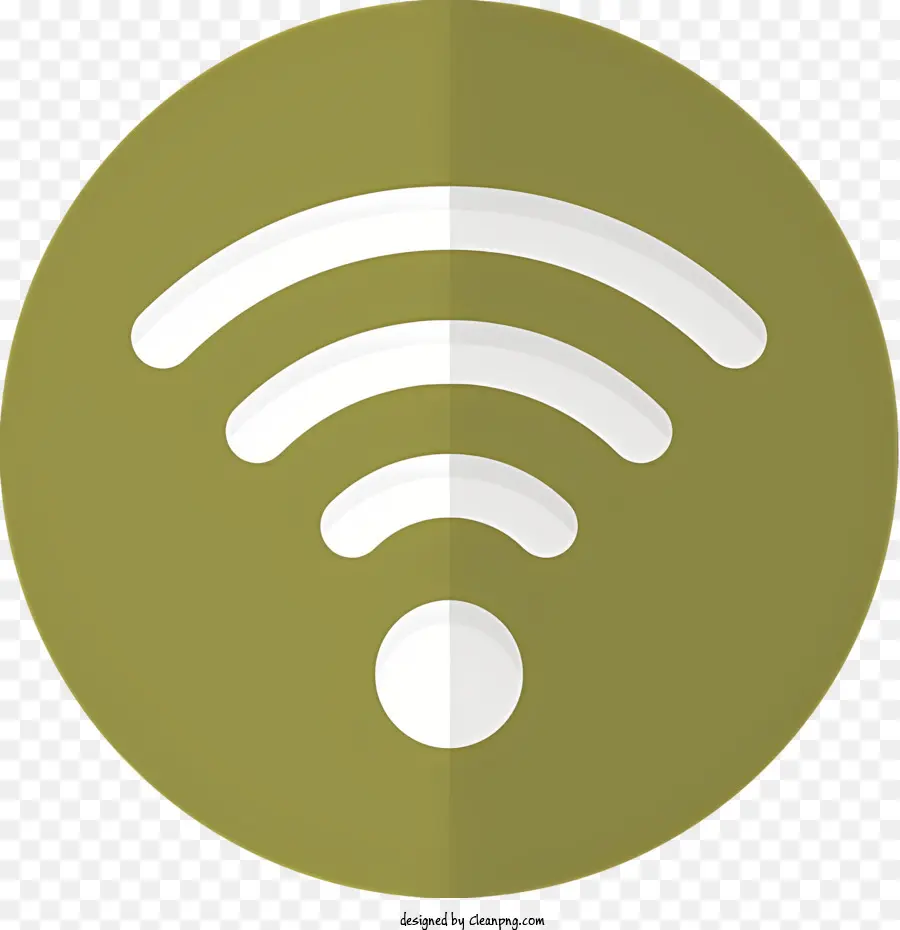 Wi Fi Símbolo，Green Circle PNG