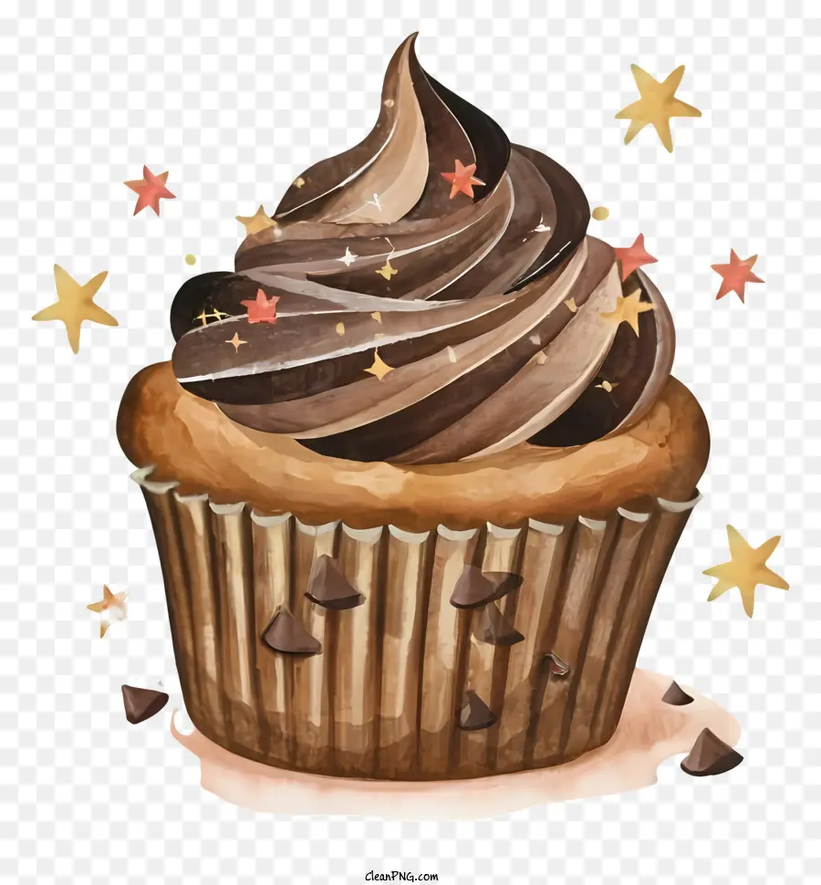 Cartoon，Cupcake De Chocolate PNG
