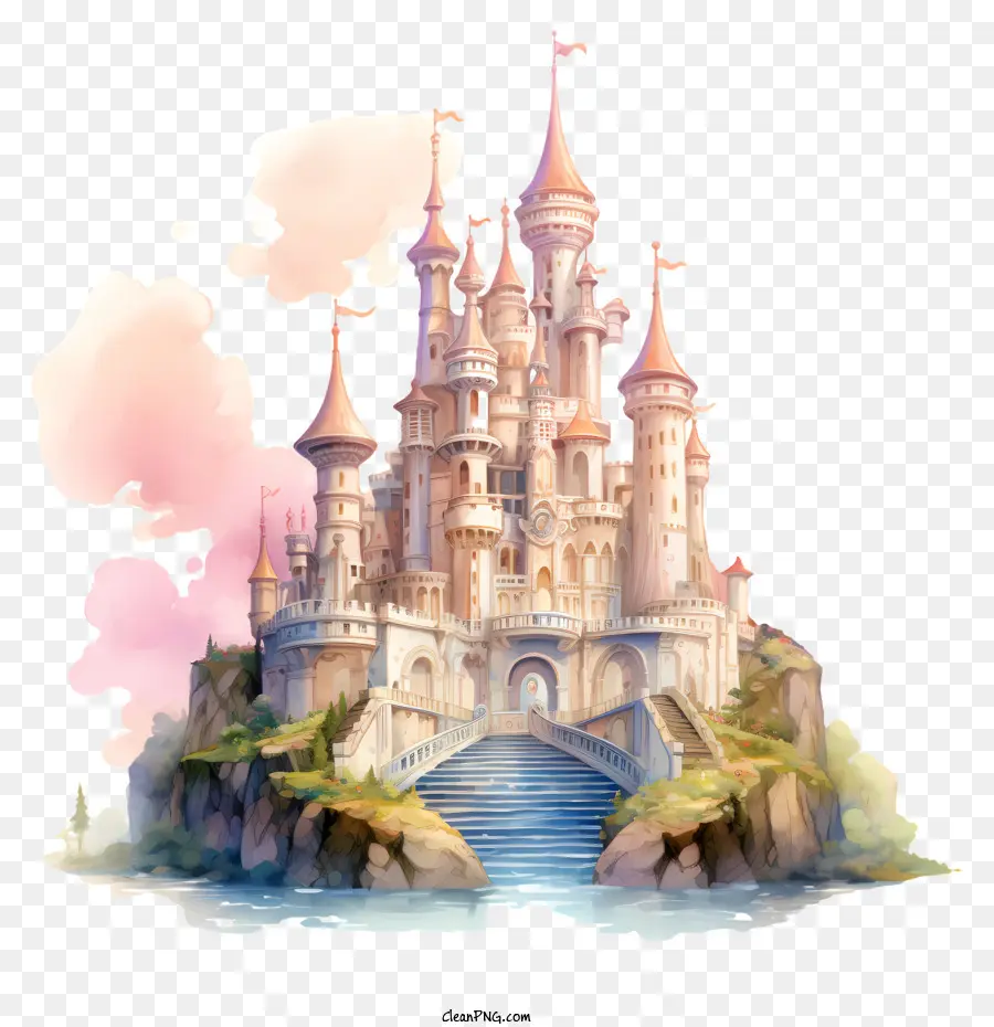 A Princesa Do Castelo，Ilustração Do Castelo PNG