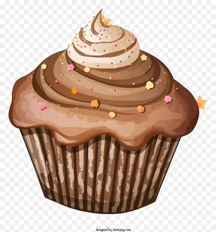 Cartoon，Cupcake De Chocolate PNG