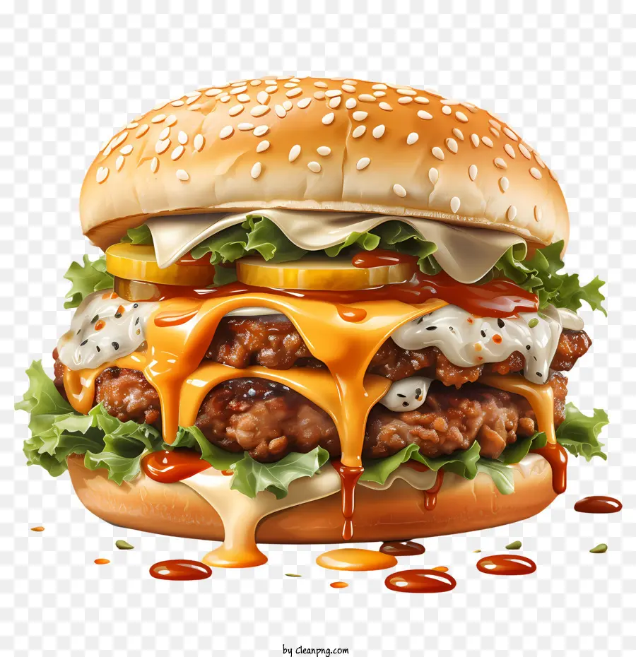 American Burger，Burger PNG