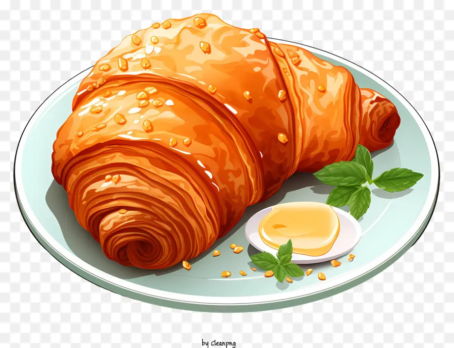 Croissant，Pastelaria PNG