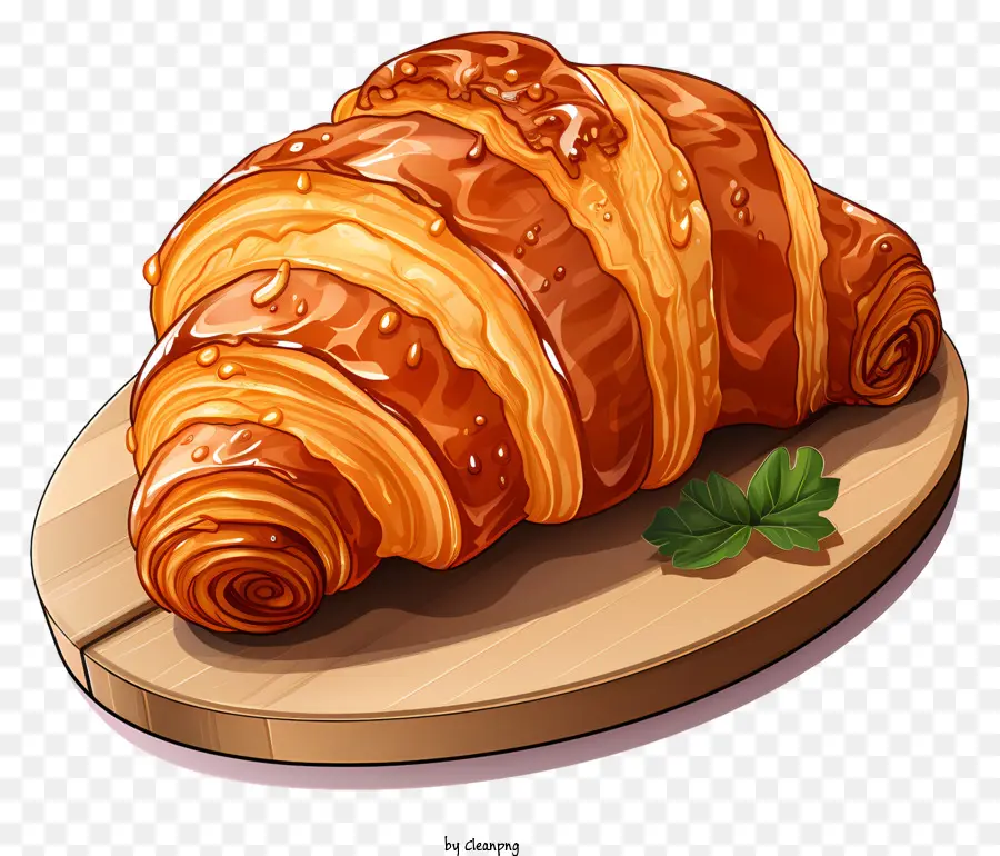 Croissant，Placa De Corte De Madeira PNG