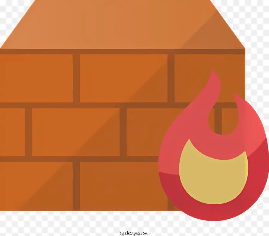 Red Flame，Parede De Tijolo PNG