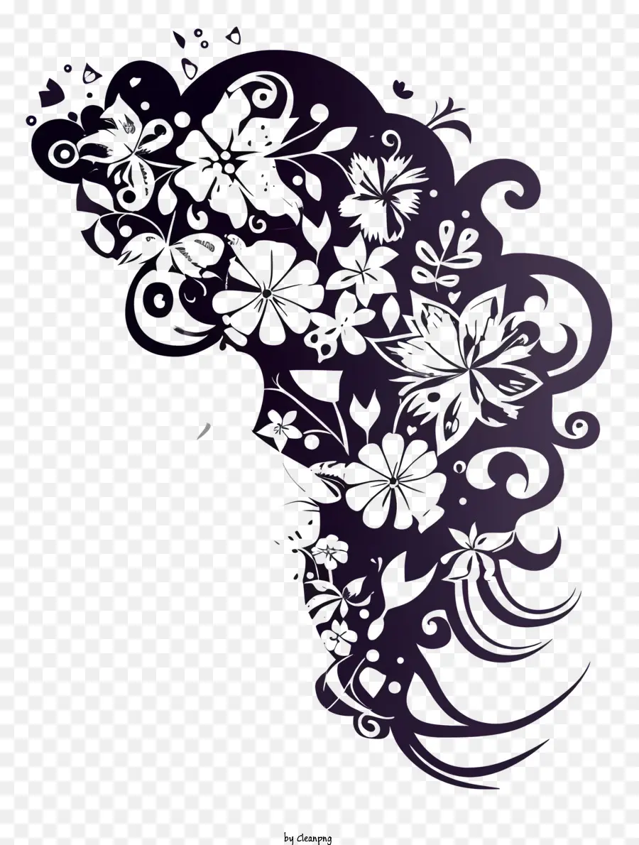 Doodle Women Side Face Silhouette，Mulher De Silhueta PNG