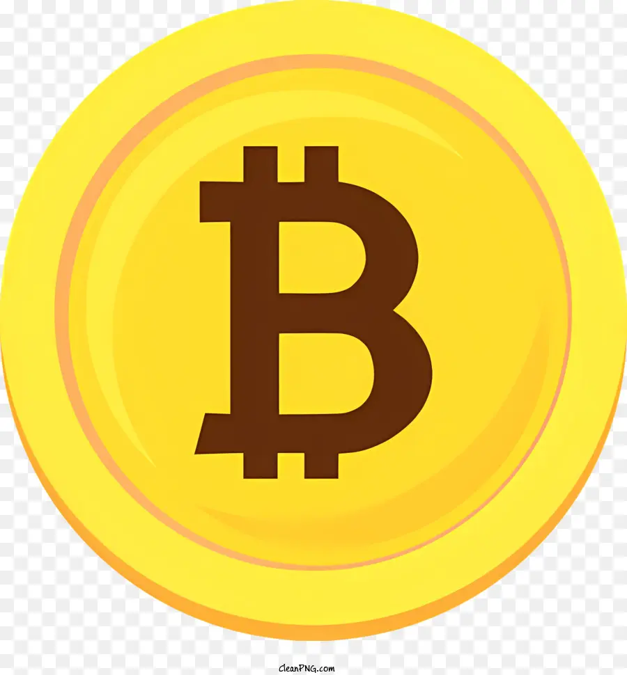 Golden Bitcoin，Centro Marrom PNG