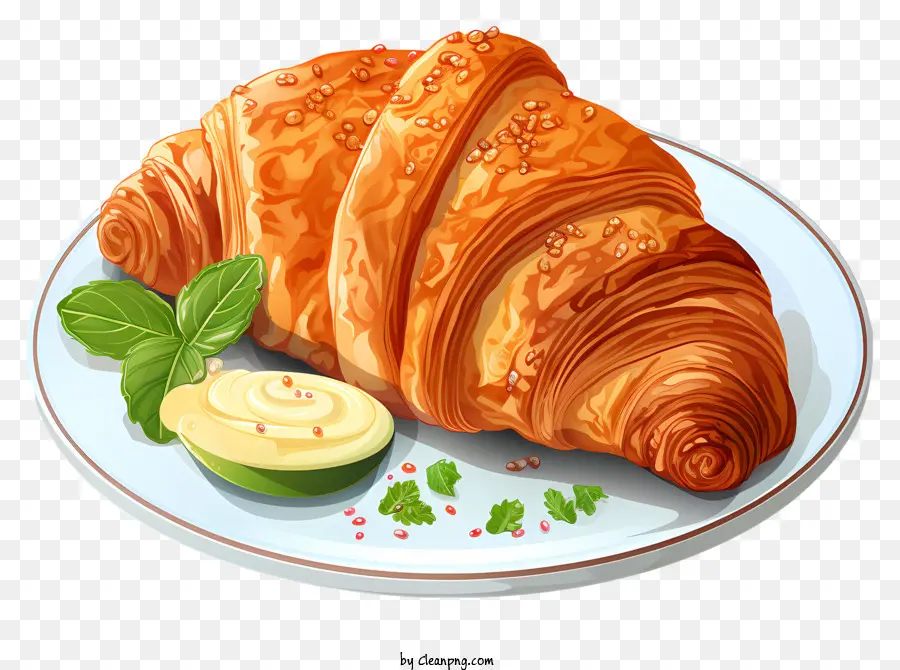 Croissant，Pão PNG