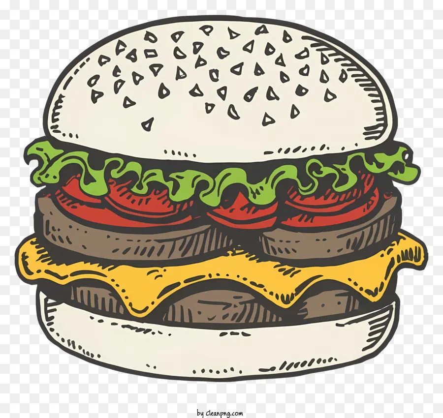 Cartoon，Hamburger PNG