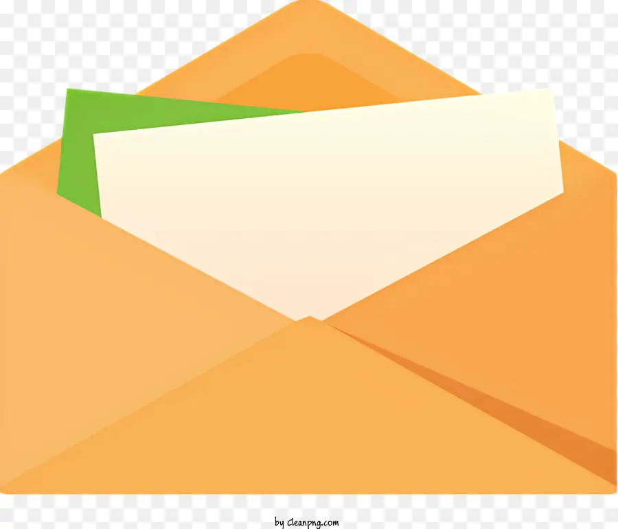 Envelope Aberto，Envelope De Papel Amarelo PNG