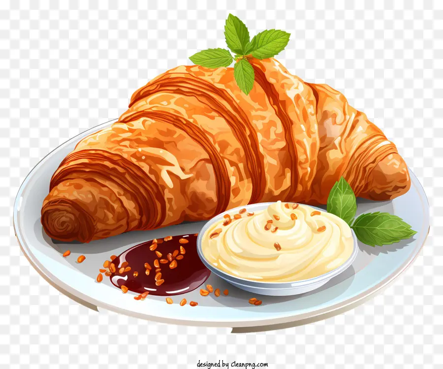 Croissant，Croissants Recém Assados PNG