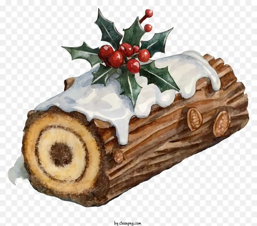 Desenho Animado，Bolo De Tronco De Yule PNG