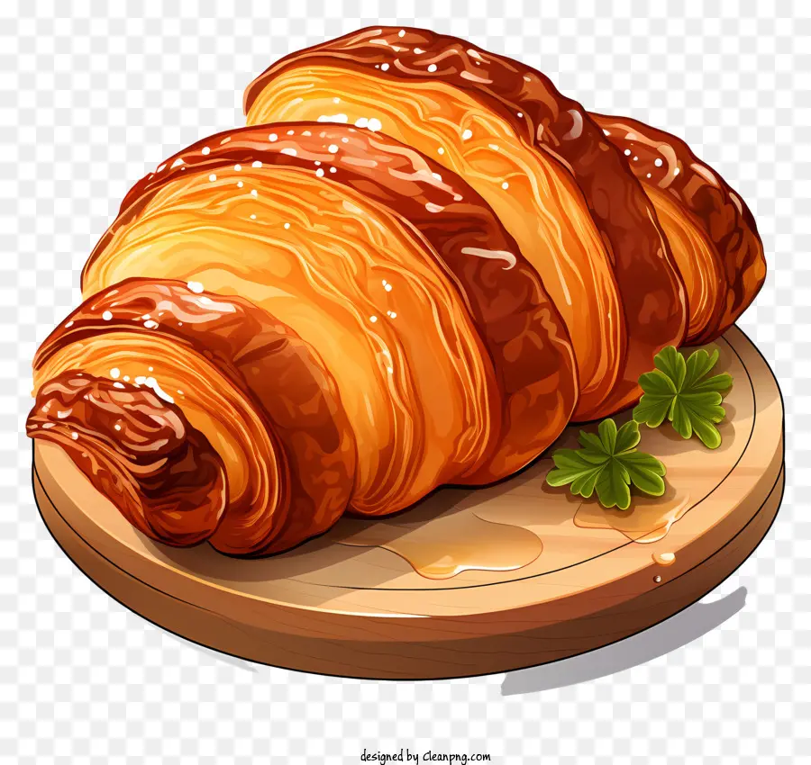 Croissant，Croissant Assado PNG