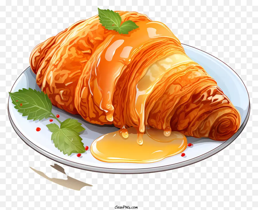 Croissant，Chantilly PNG