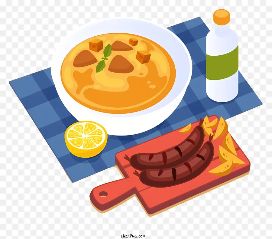 Comida Coreana，Sopa E Salsichas PNG