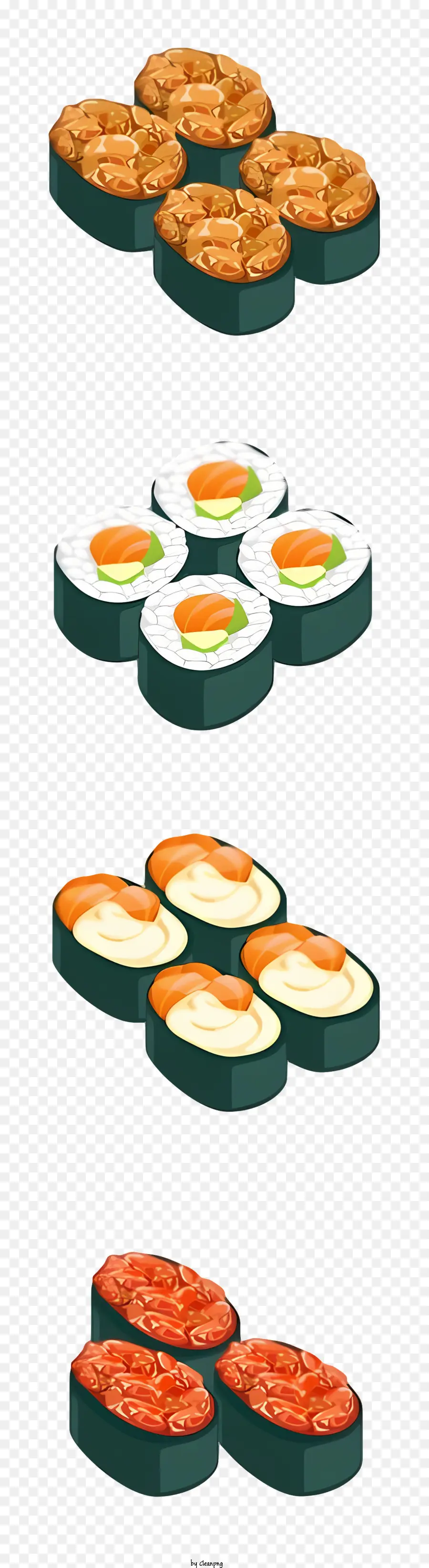 Coreia Alimentos，Rolos De Sushi PNG