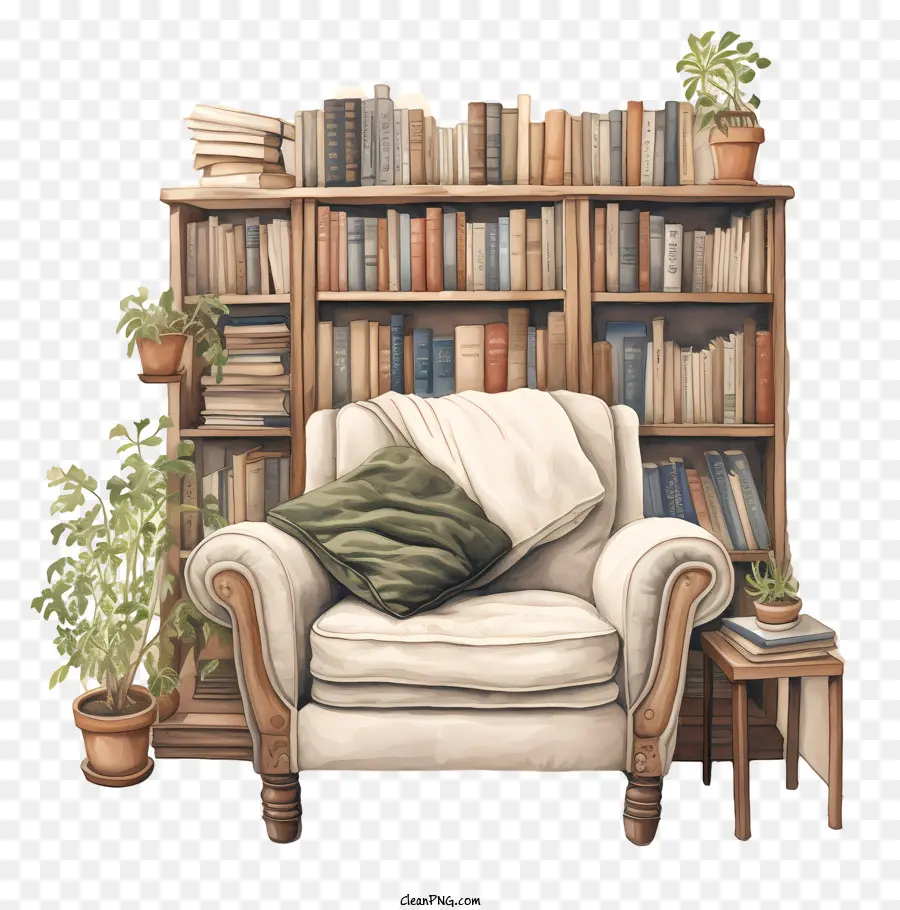 Recanto De Livro，Bookshelf PNG