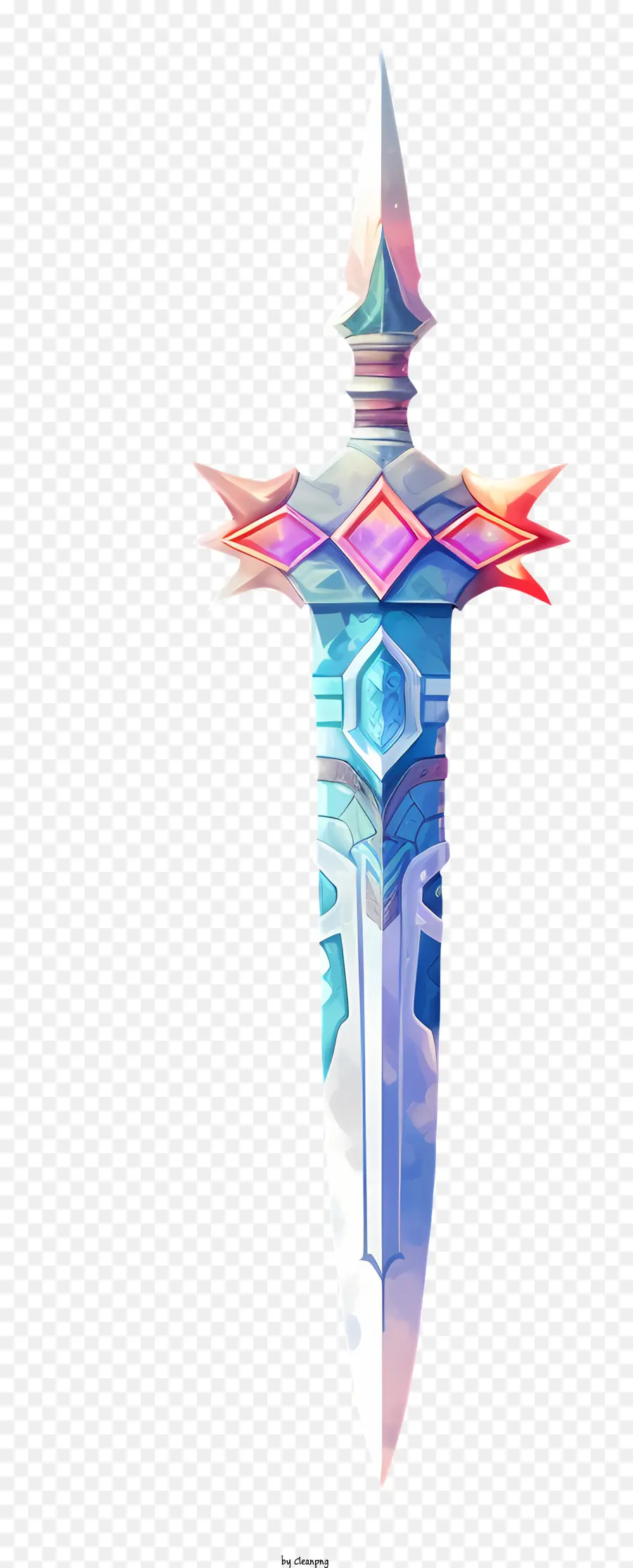 Espada De Diamante Em Aquarela，Design De Espadas PNG