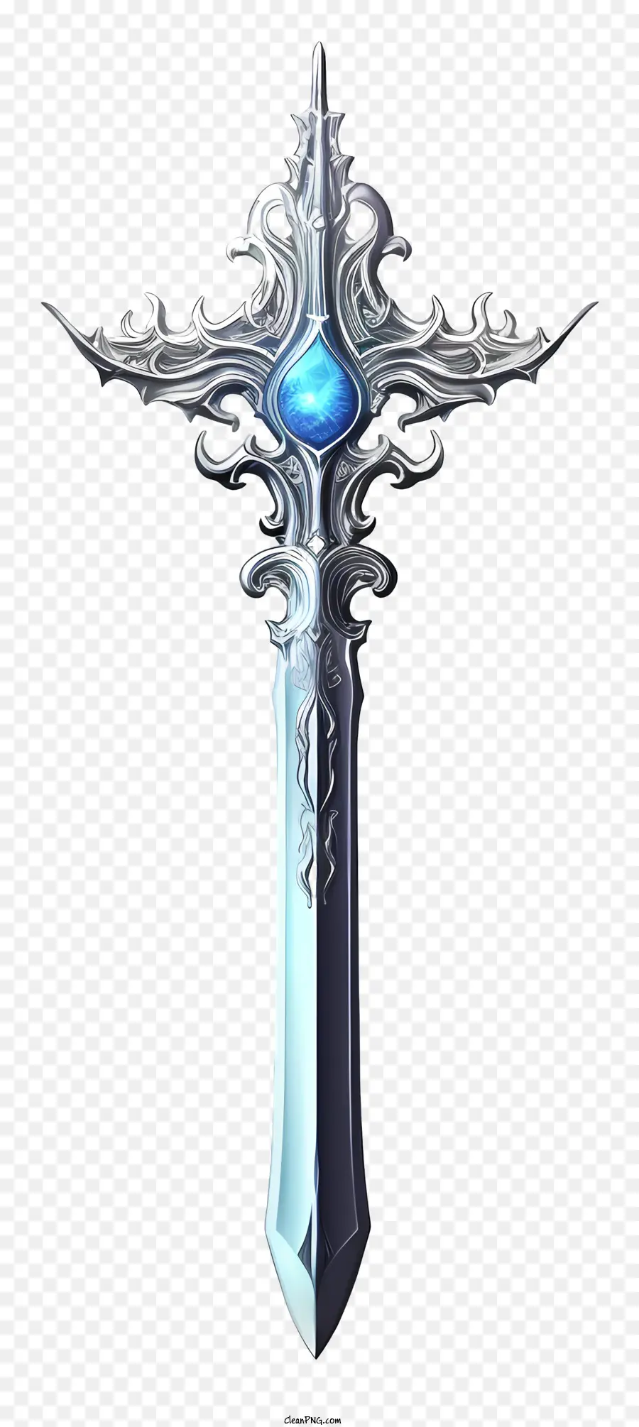 Espada De Diamante Dos Desenhos Animados，Espada De Prata PNG